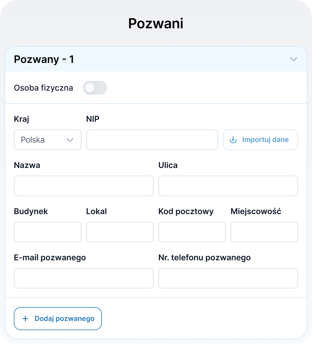 Widok systemu